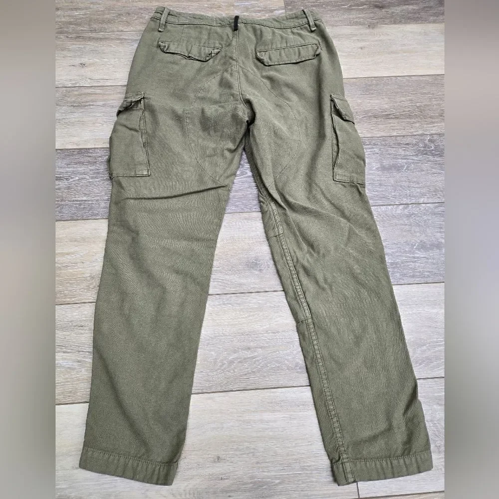 Rag & Bone army green cargo pants 100% cotton women's size 25 cropped